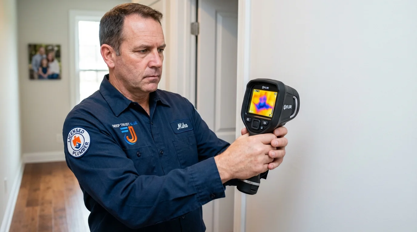 Thermal imaging leak detection by Johns Plumbing LLC in Kennebunkport